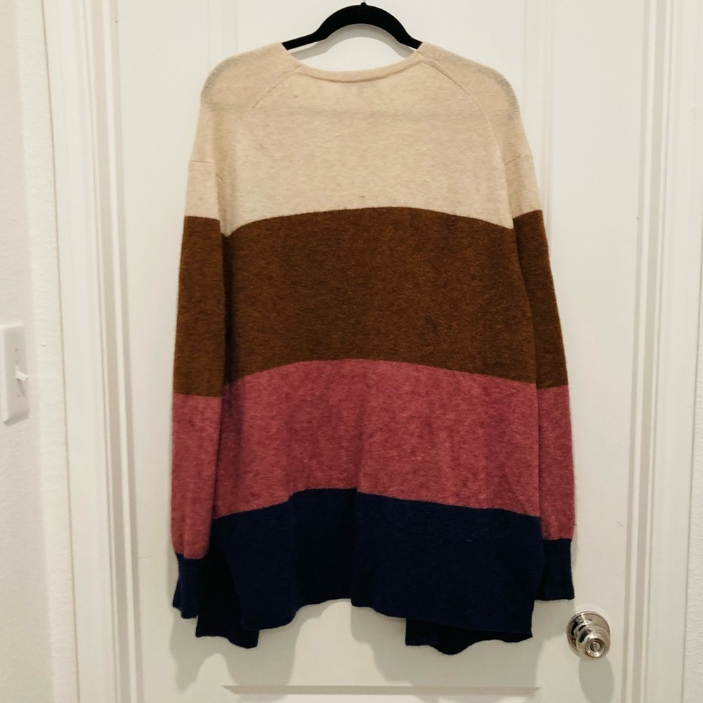 Madewell Stripped Print Cozy Short Walker Cardigan - Picture 5 of 9